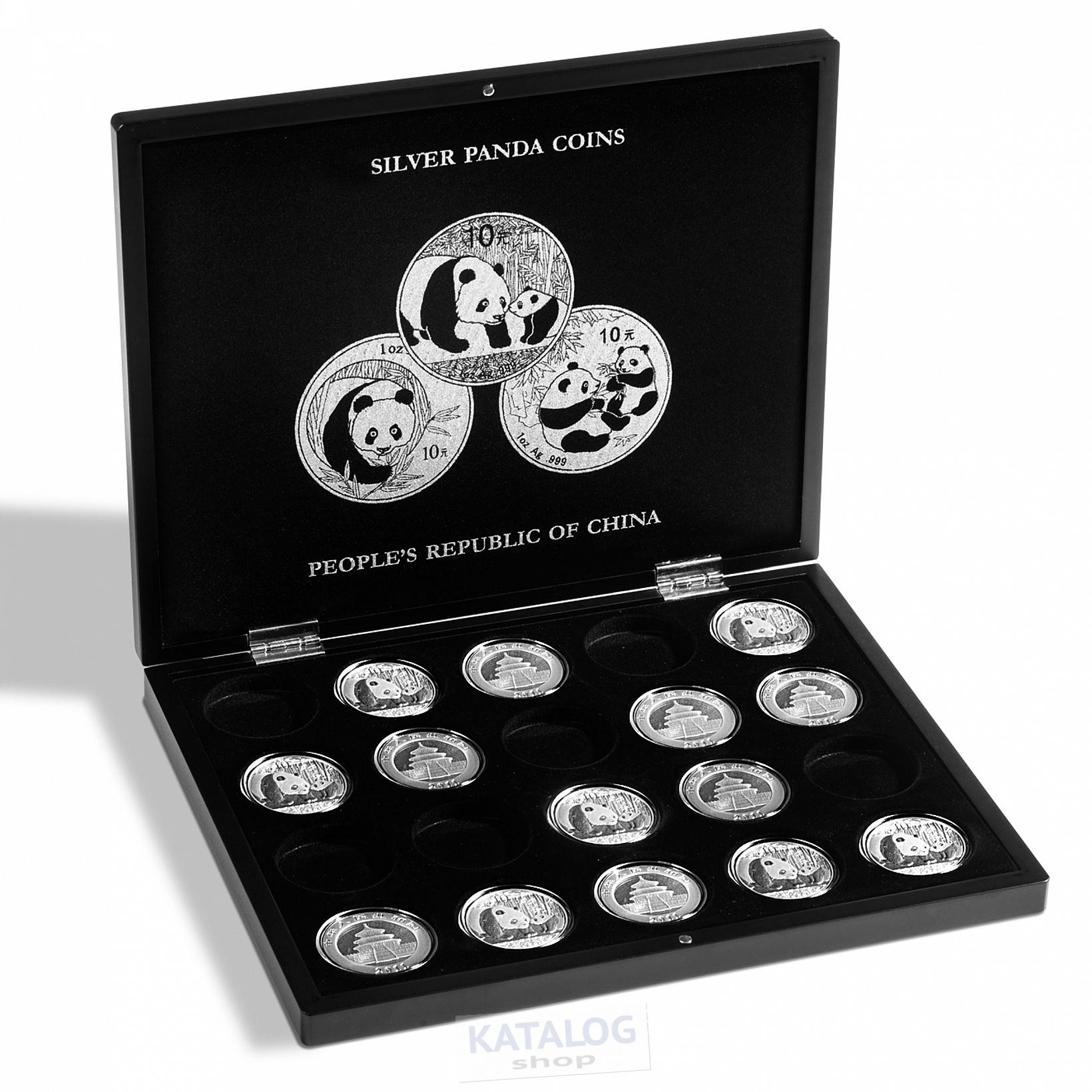 Mincovní kazeta ETUE na 20 stříbrných mincí PANDA 1 Oz v kapslích, černá