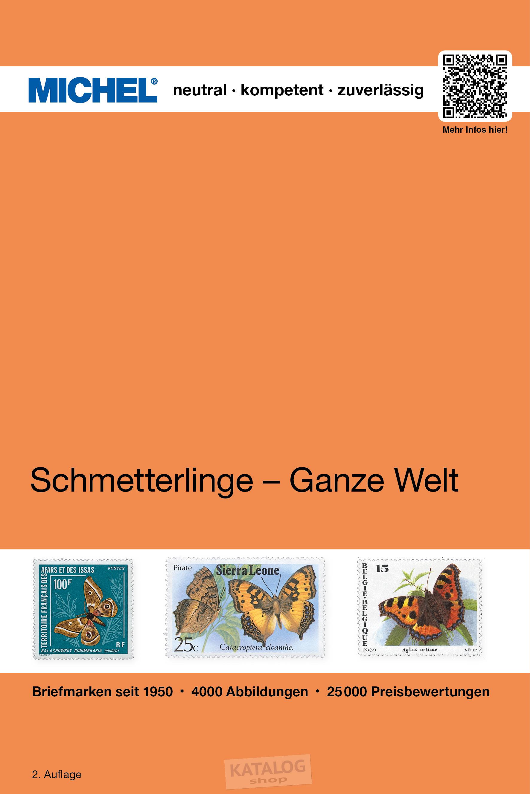 Motýli / Schmetterlinge - celý svět MICHEL katalog známek