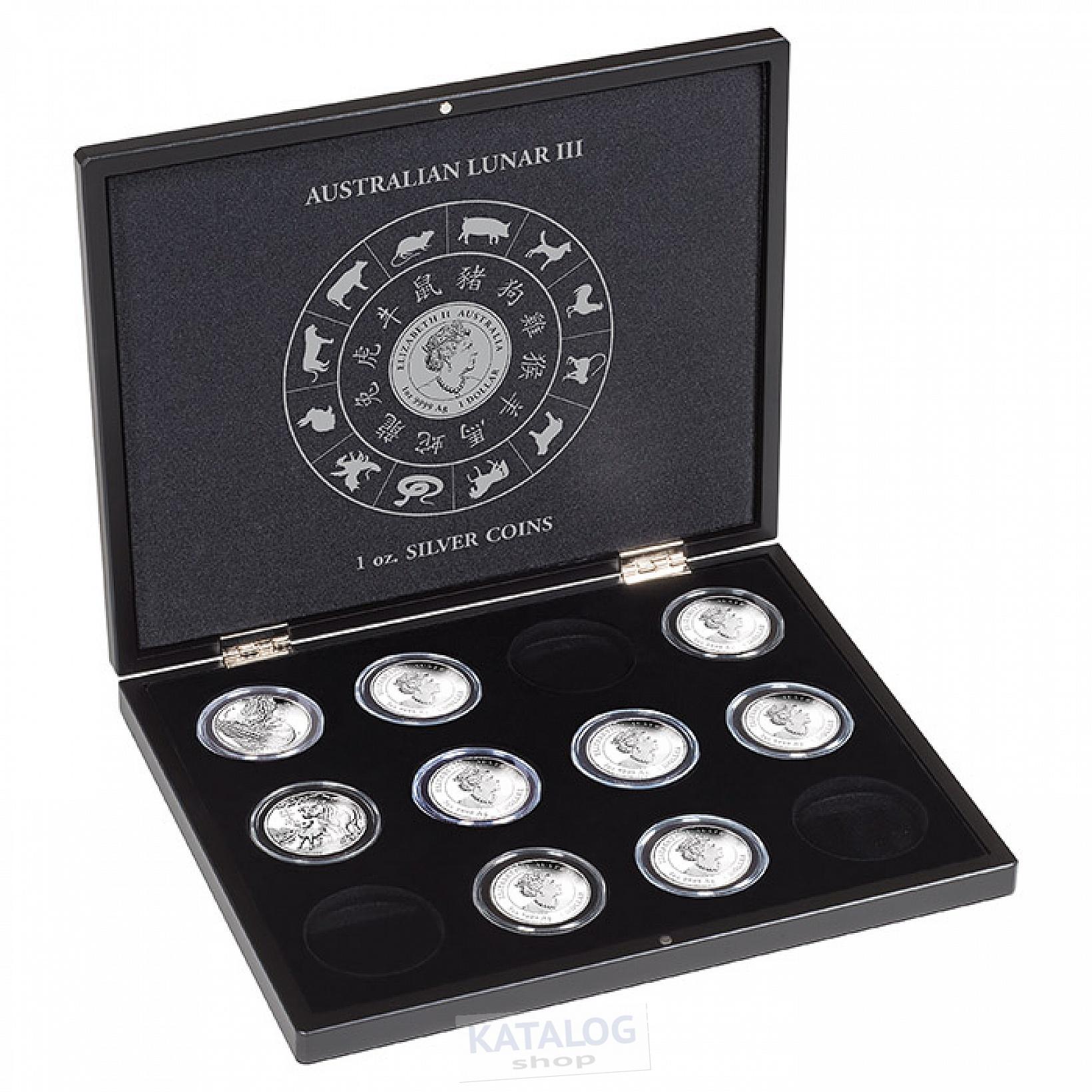 Leuchtturm Kazeta pro 12 stříbrných mincí 1 Oz Lunarní série III