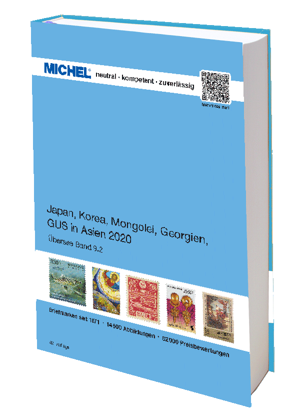 Japonsko, Korea, Mongolsko, Gruzie 2020 MICHEL katalog známek