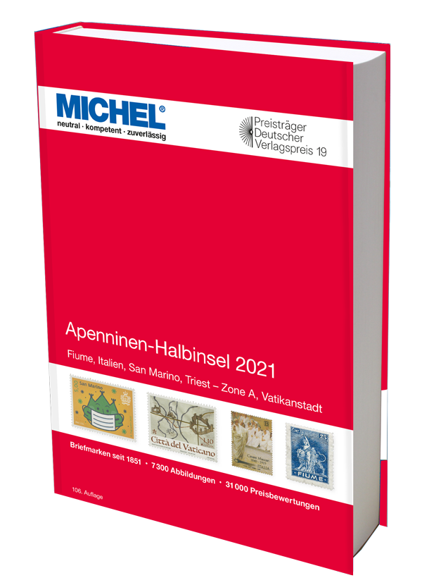 Apeninský poloostrov 2021  MICHEL katalog známek