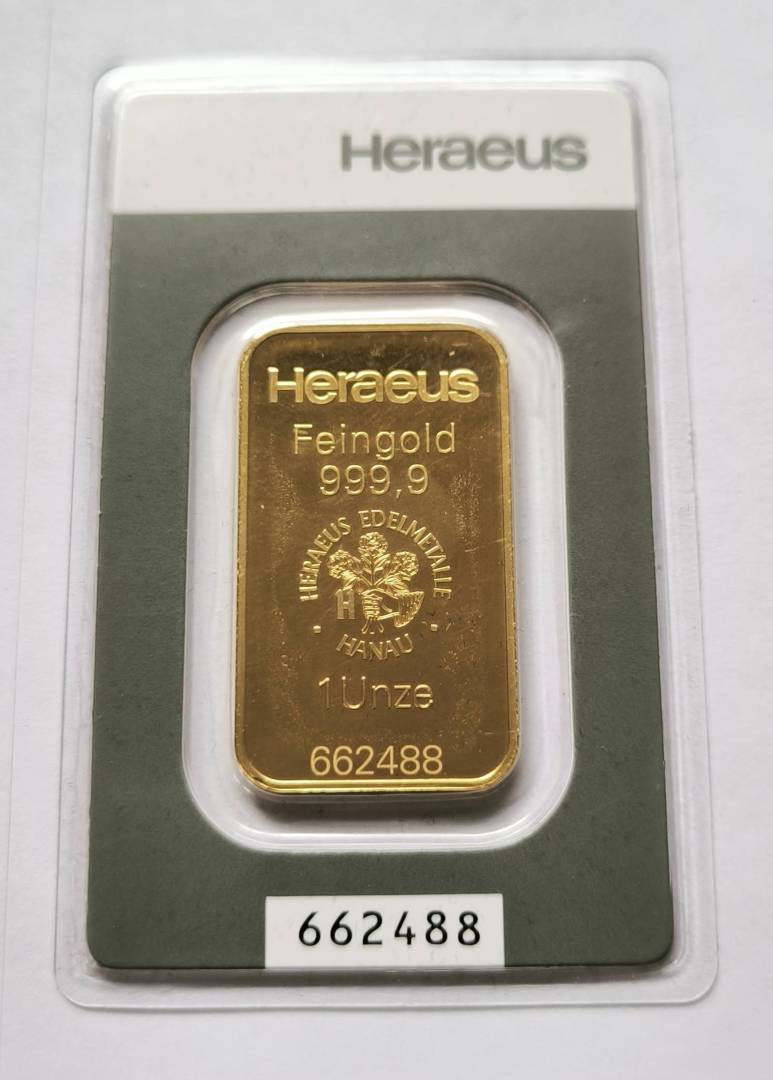 1 Oz Heraeus zlatý slitek