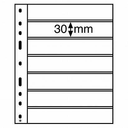 Plastové listy Leuchtturm OPTIMA Classic 30mm, černé - 10 ks