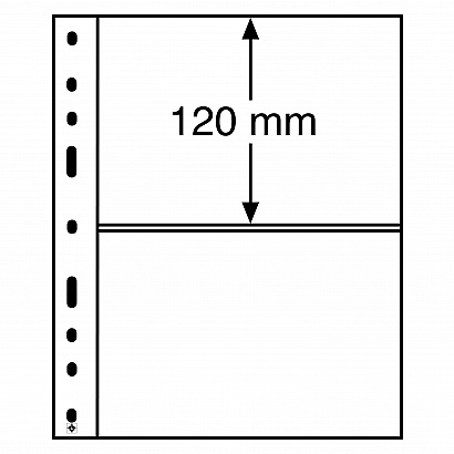 Plastové listy Leuchtturm OPTIMA Classic 120mm, černé - 10 ks